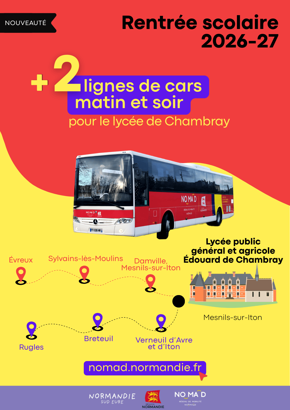 Affiche cars scolaires Chambray