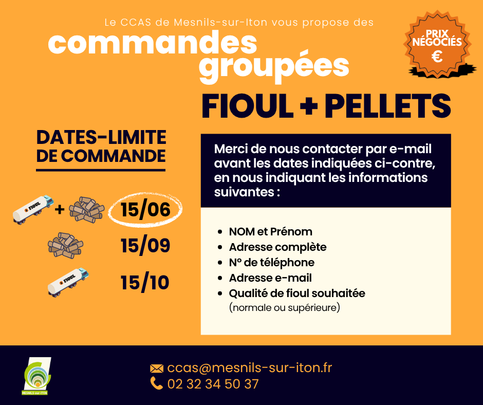 CCAS Commande de fioul pellets