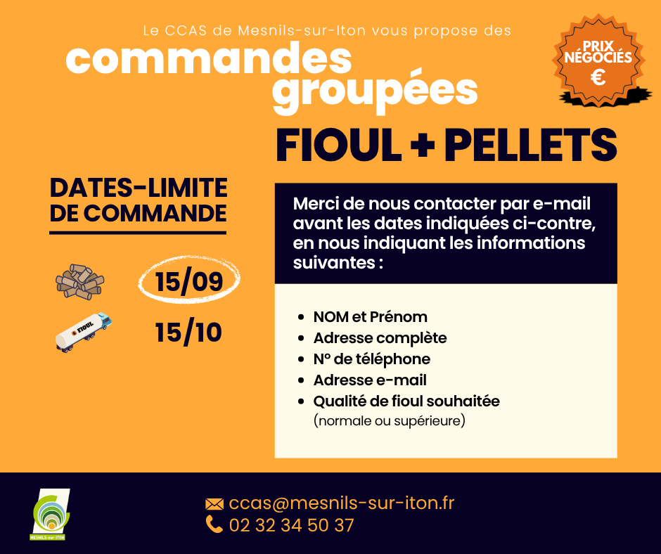 CCAS Commande de fioul pellets